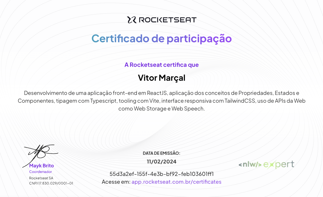 NLW Expert - React - 5h