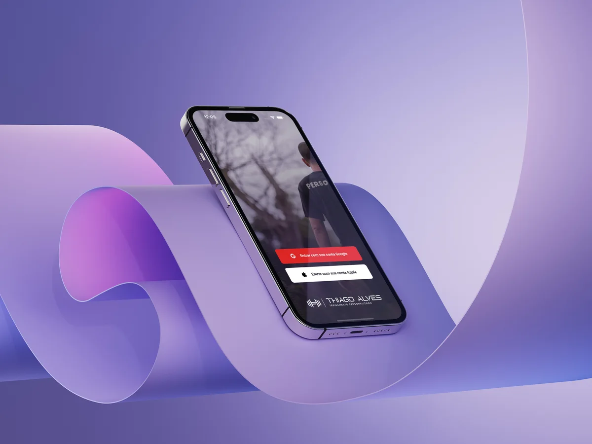 Tela de acesso do aplicativo T.A. Personal em um celular